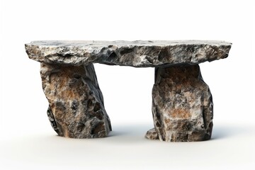 Stone table furniture bench rock.