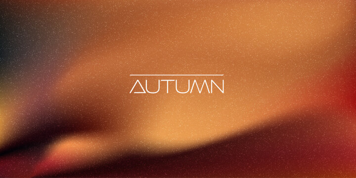 Trendy autumn colored gradient. Abstract blurred texture noise background. Grainy film effect texture gradient template. Vector illustration for your graphic design, banner, poster