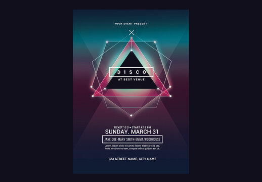 Electro Disco Music Flyer
