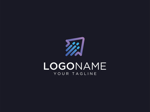Growth creative logo concept.Modern logo design vector