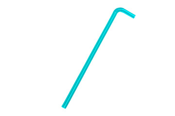 blue plastic straw