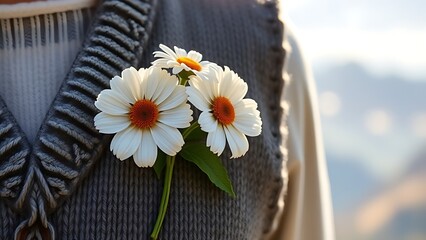 Glowing Swiss lantern with white cross motif, resting on rustic wood with alpine meadow in soft focus.