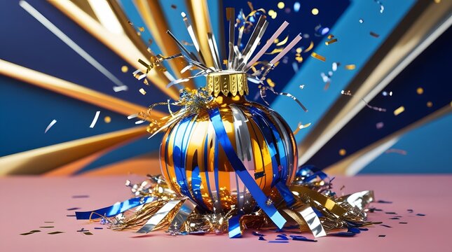 A subtle implication of a tiny joyful Pop conveys an energetic and festive New Year's spirit