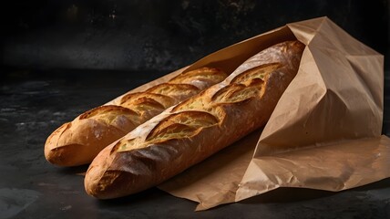 French Bakery Bread in Artistic Table Setting