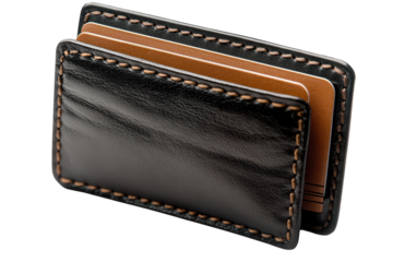 Luxurious Leather Wallet with Exquisite Stitching Handcrafted Business Card Holder Fine Leather
