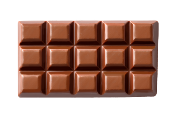 chocolate bar on white background