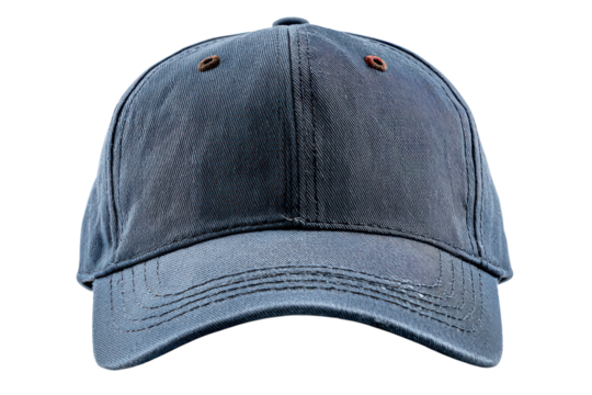 Denim Baseball Cap Style Fashion Headwear Accessory Casual Head Covering Isolated Close Up Still