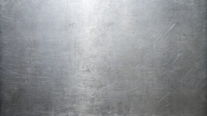 A shiny scratched metal surface provides a textured gray background with industrial feel