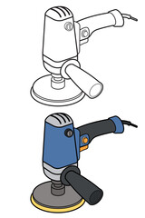 電動ポリッシャー［カラー＆線画］