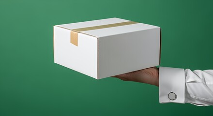 Delivery Service: A Hand Offering a Sealed Package
