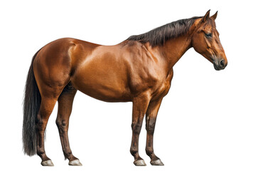 Majestic Chestnut Horse Portrait Equine Beauty Farm Animal Breed Mammal Wildlife Equestrian Purebred