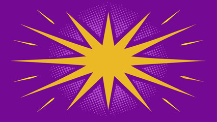 Obraz premium Purple Halftone Starburst Dots