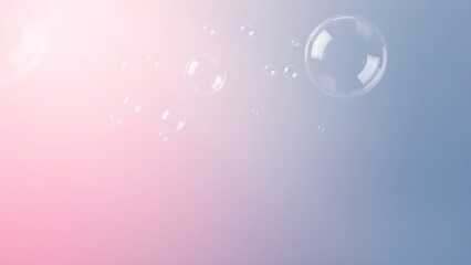 Abstract thought bubbles float against gradient background, representing creative ideas in minimalist style.