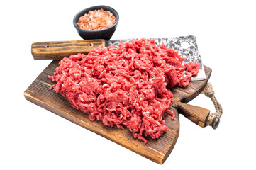 Raw mince meat, ground beef with pork 