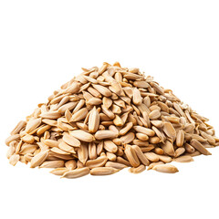 Obraz premium Shelled sunflower seeds isolated on transparent background