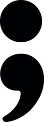 Semicolon vector silhouette design