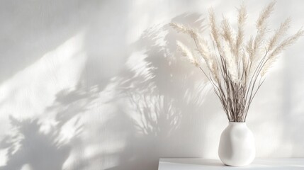 Pampas grass arrangement in a minimalist setting