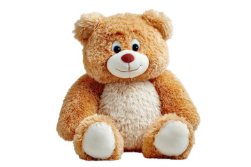 Obraz premium Teddy Bear Toy Cuddle Plush Stuffed Animal Fluffy Soft Brown Comfort Sweet Children Play Cute Gift