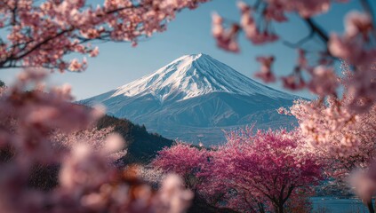 Mt. Fuji framed by cherry blossoms (1)
