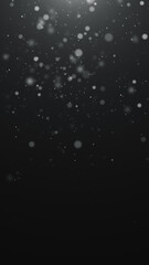 abstract black and white background with bokeh lights and dust falling ,science and space vertical social media background