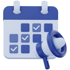 3D Marketing Schedule & Planning Icon