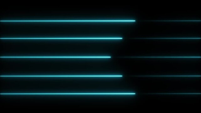 Abstract glowing neon lines motion background animation