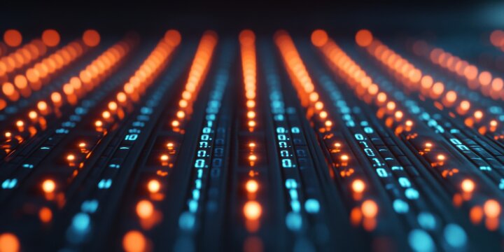 Digital binary lights on circuit board
