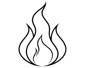 A black and white flame is isolated on white background Ai Generated