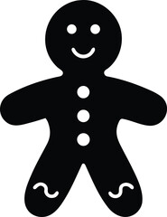 Christmas cookie silhouette vector graphic design element