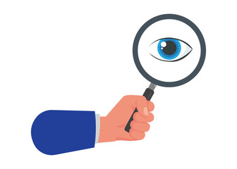 Monitoring concept hand vector illustration
