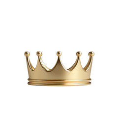 Golden crown with pointed spikes on black background
