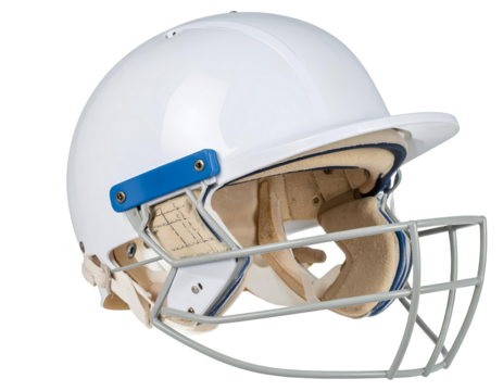 Protective cricket helmet png durable cricket helmet png safety cricket helmet png transparent background.