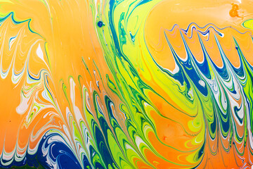 Multicolored colorful background, ebru paints