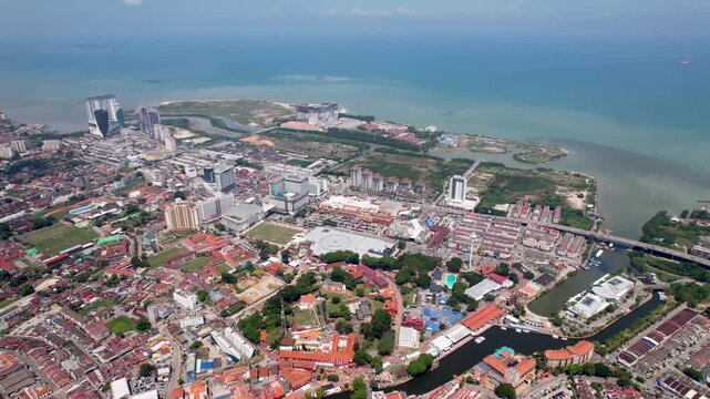 Land reclamation to Build Housing Area In Melaka Malaysia