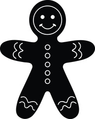 Christmas cookie silhouette vector graphic design