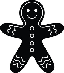 Christmas cookie silhouette vector graphic design element