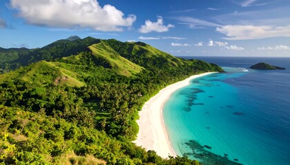 Obraz premium Lush tropical beach vista