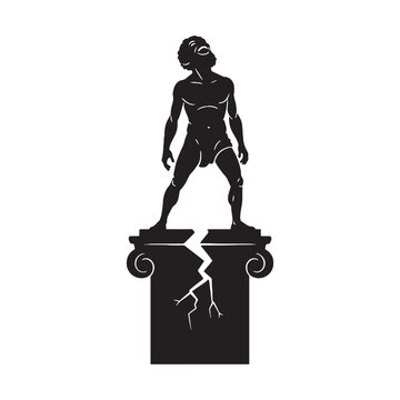 Witty Momus black vector asset, a truly modern digital image for diverse uses &ndash; Momus silhouette &ndash; Momus Vector &ndash; Silhouette of Momus &ndash; Greek god silhouette

