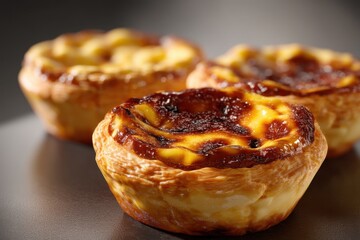 Portuguese Pastel de Nata Custard Tarts 3D
