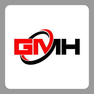 GMH logo. GMH letter. GMH letter logo design. Initials GMH logo linked with circle and uppercase monogram logo. Modern Red and Black Initials Logo for Corporate, GMH typography for technology,