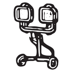 Fototapeta premium Construction Survey Binoculars Illustration for Site Planning