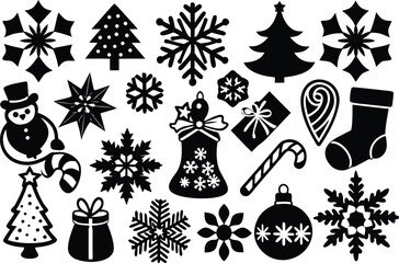 set of christmas icons set shilohoti