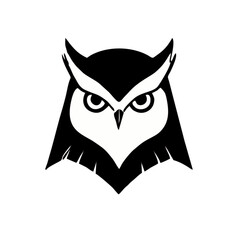 A minimalistic owl logo with a clean and modern look