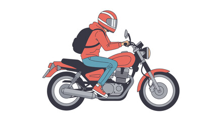 Stylish rider cruising on a modern motorcycle, perfect for travel and adventure
