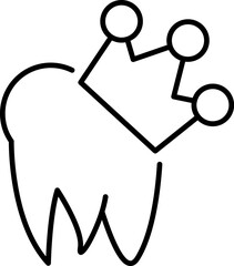 Dental Crown Minimalistic Symbol for Web and Graphic Design, Apps, Banners, Social Network and Cards