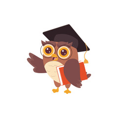 Cute Owl Teacher Illustration