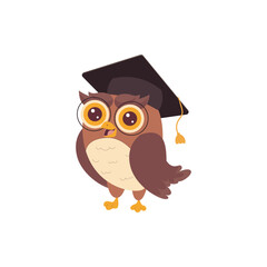 Cute Owl Teacher Illustration