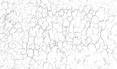 Old peeling white painted grunge wall with cracked texture pattern background