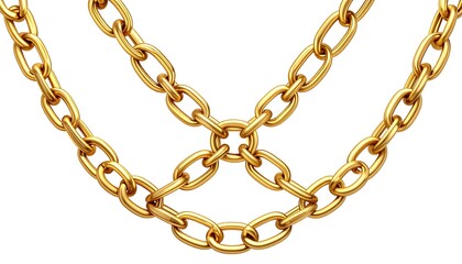 Gold chains intersecting