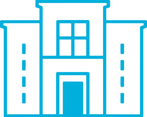school building icon | vector style building icon | building transparent icon 